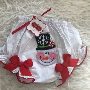 ☃️ NWT Mud Pie baby girls Christmas Bloomer